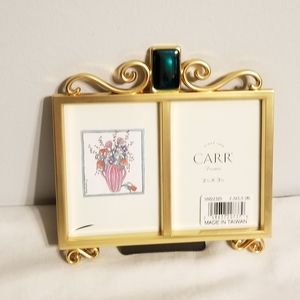 NIB Vintage Carr Double Photo Frame